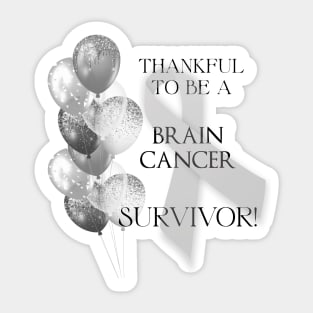Brain Cancer Survivor Support Sticker